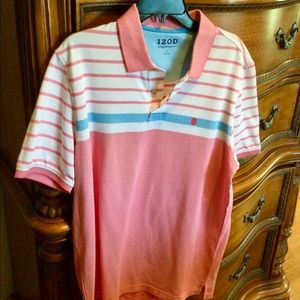 Izod men's large pink polo